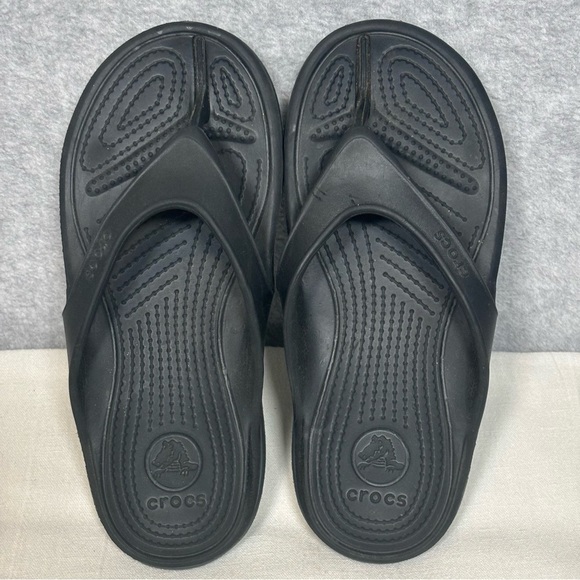 Crocs Kadee II Flip Flop Sandals-Black-Women Size 8 - Picture 10 of 11